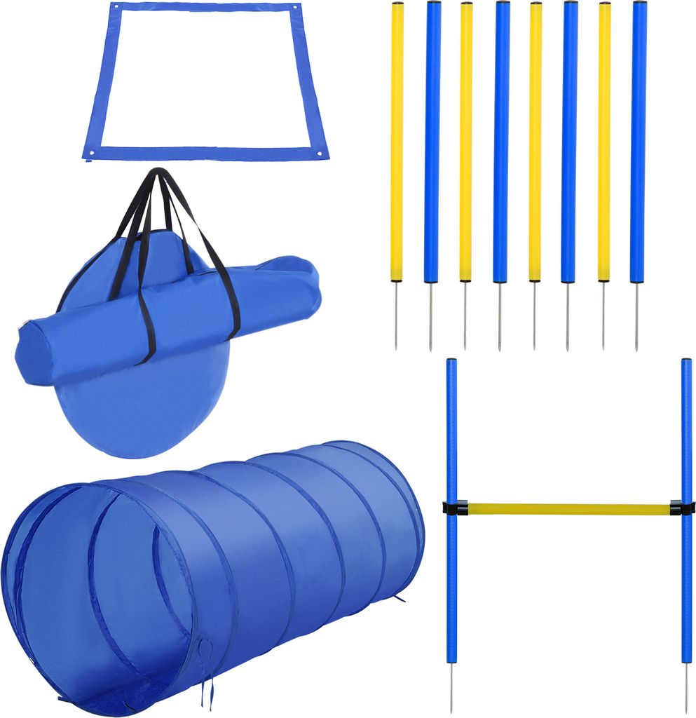 PawHut Agility Training Set Slalom Tunnel Dog Sports Zdjęcie produktu 