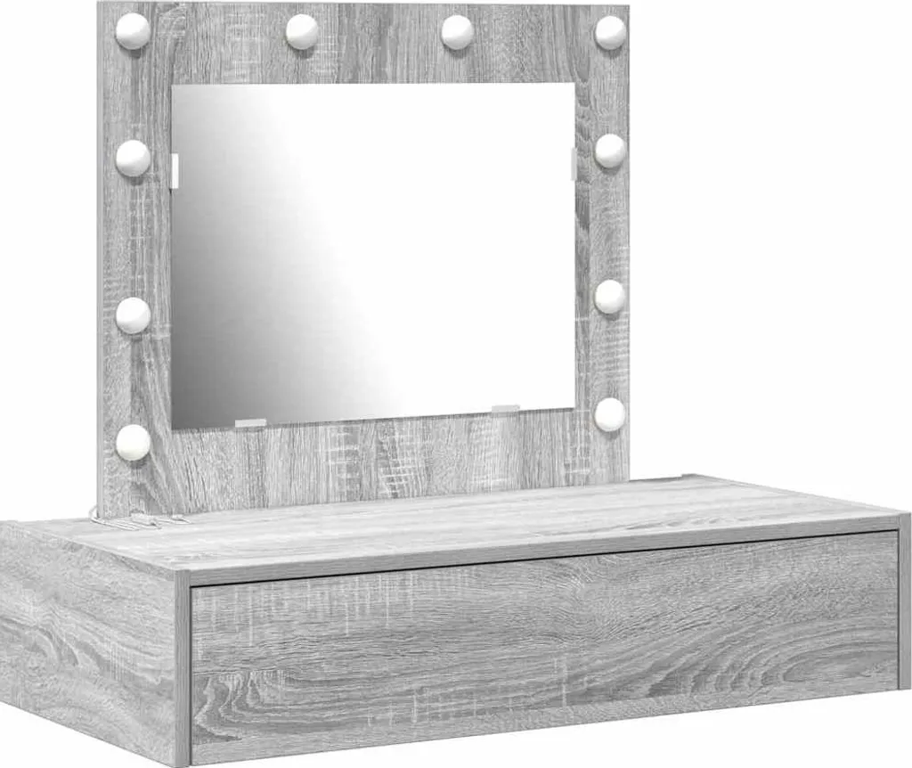 vidaXL Tavolino da toilette con cassetti grigio 83 x 40 x 70 cm materiale a base di legno
