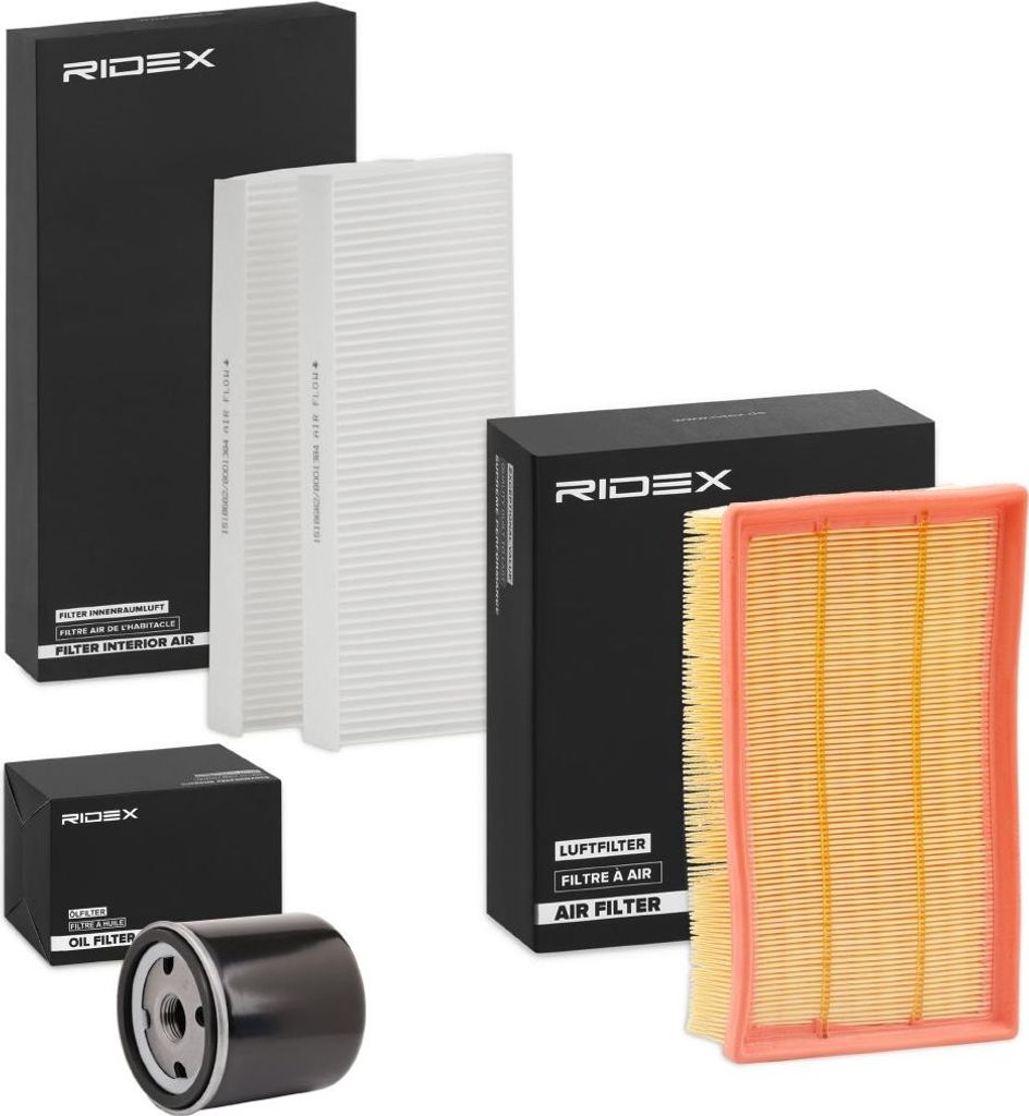 RIDEX Filterset Inspektionspaket Filtersatz für VW Golf IV Variant (1J5) für NISSAN X-TRAIL (T30)