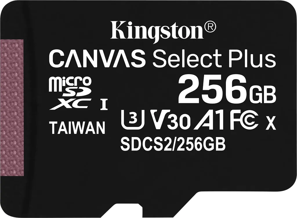 Kingston 256GB MicroSDXC Canvas Select Plus 100MB/s A1 V30