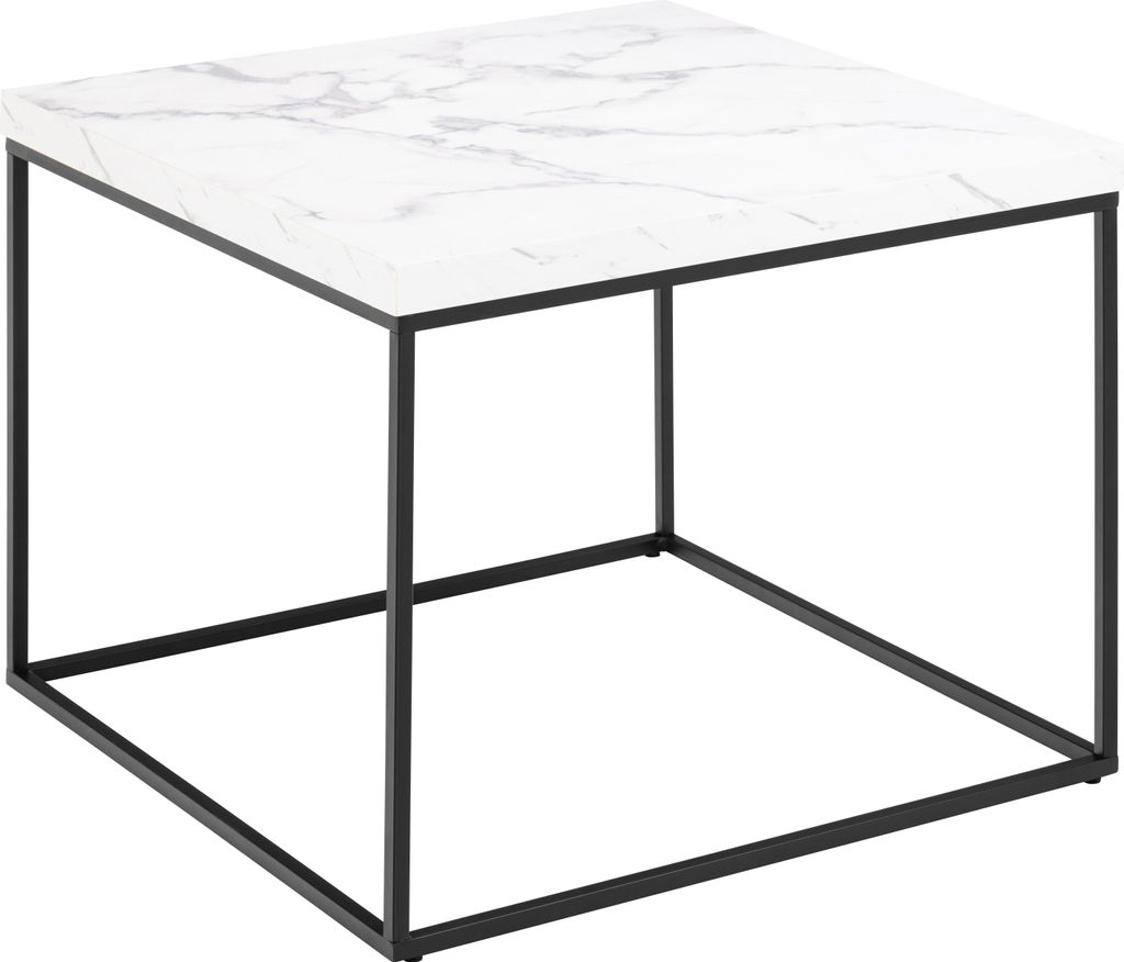 Barossa Couchtisch 60cm Marmor Nachbildung weiß.