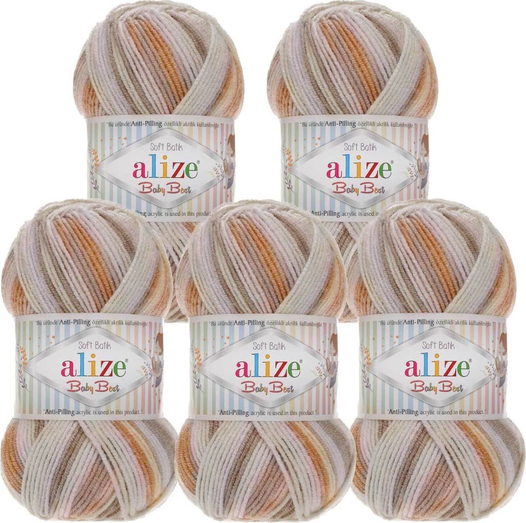 500g Baby Wolle Strickgarn ALIZE Baby Best Batik Antipilling, unterschiedliche Farben