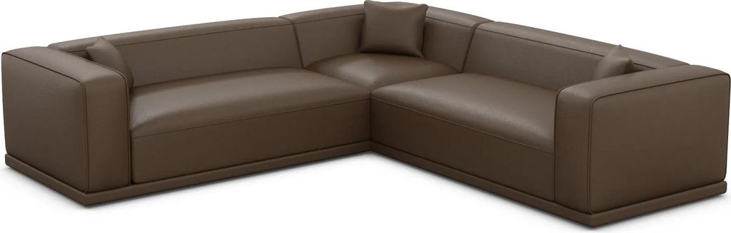 Kunstleder Ecksofa Diora Dunkelbraun