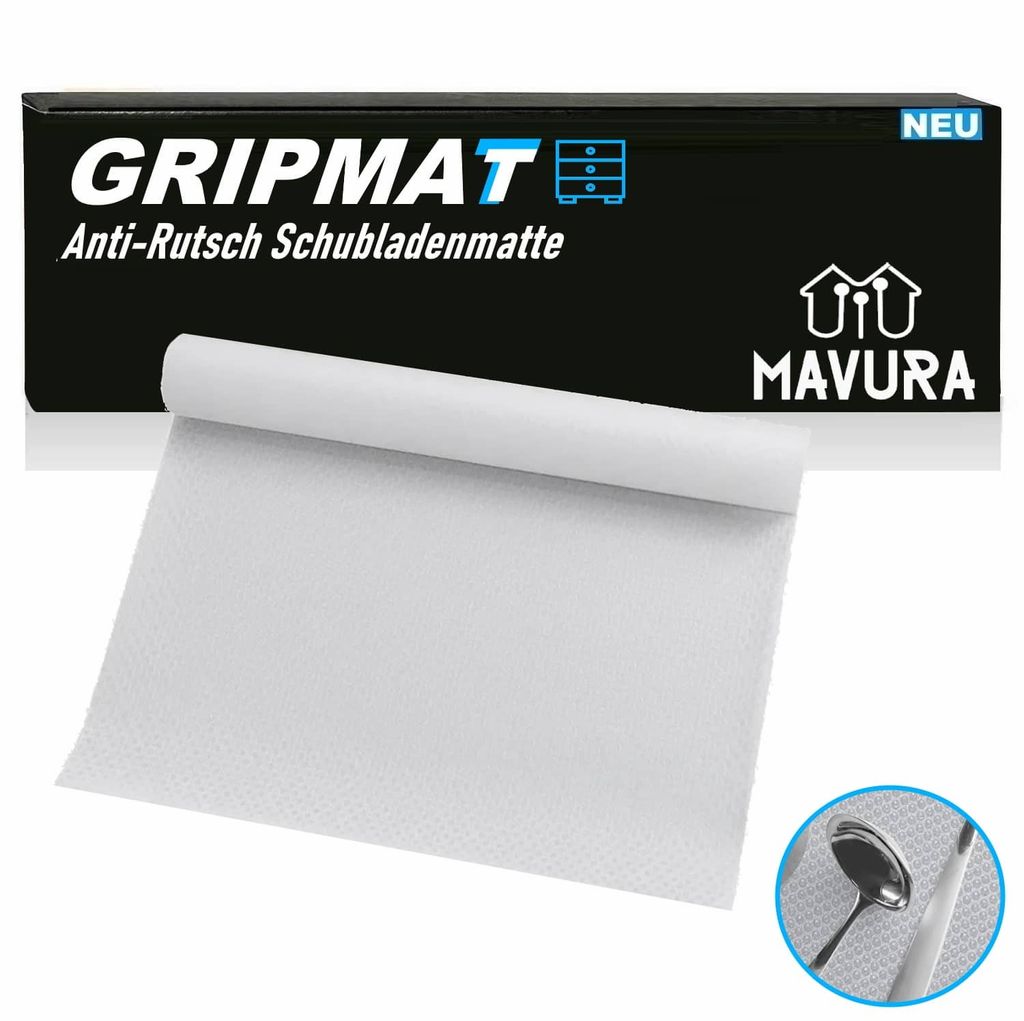 GRIPMAT Anti-Rutsch Schubladenmatte Folie Schubladeneinlage Produktbild 