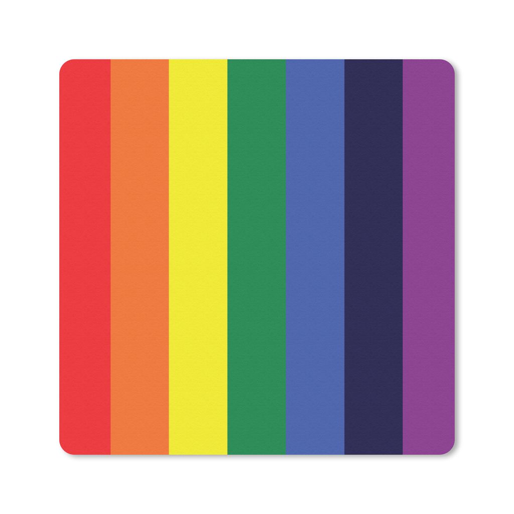 MuchoWow Mauspad Mousepad Regenbogen - Muster - Stolz 30x30 cm - Mousepads - Maus Mat - Pad - Mausunterlage - Gaming