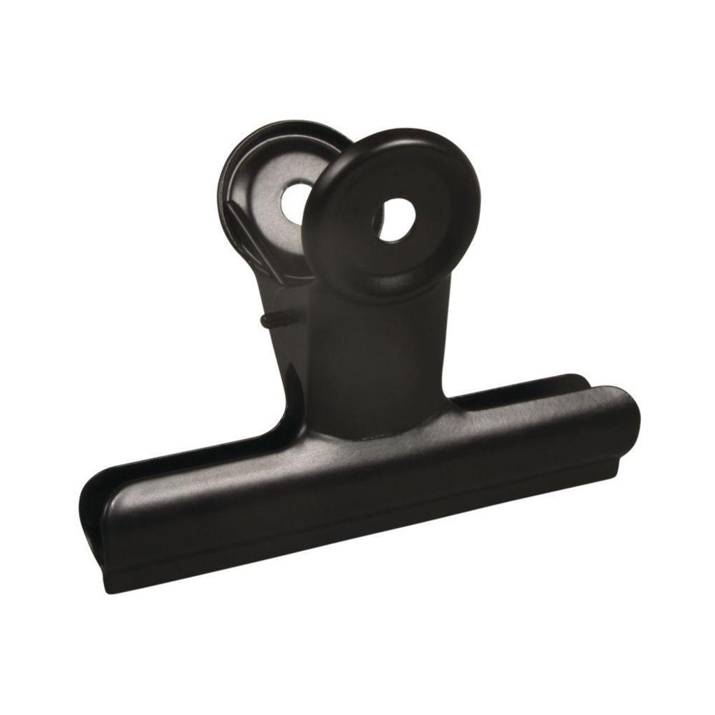 Doppelclip aus schwarzem Metall für Wandverteiler 9 x 7 x 4 cm