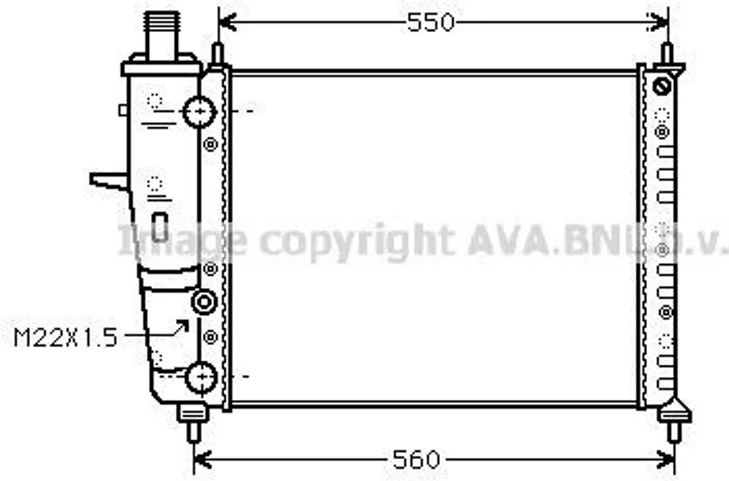 Radiateur moteur PRASCO FT2160 pour Fiat Brava et Bravo OE 7776508