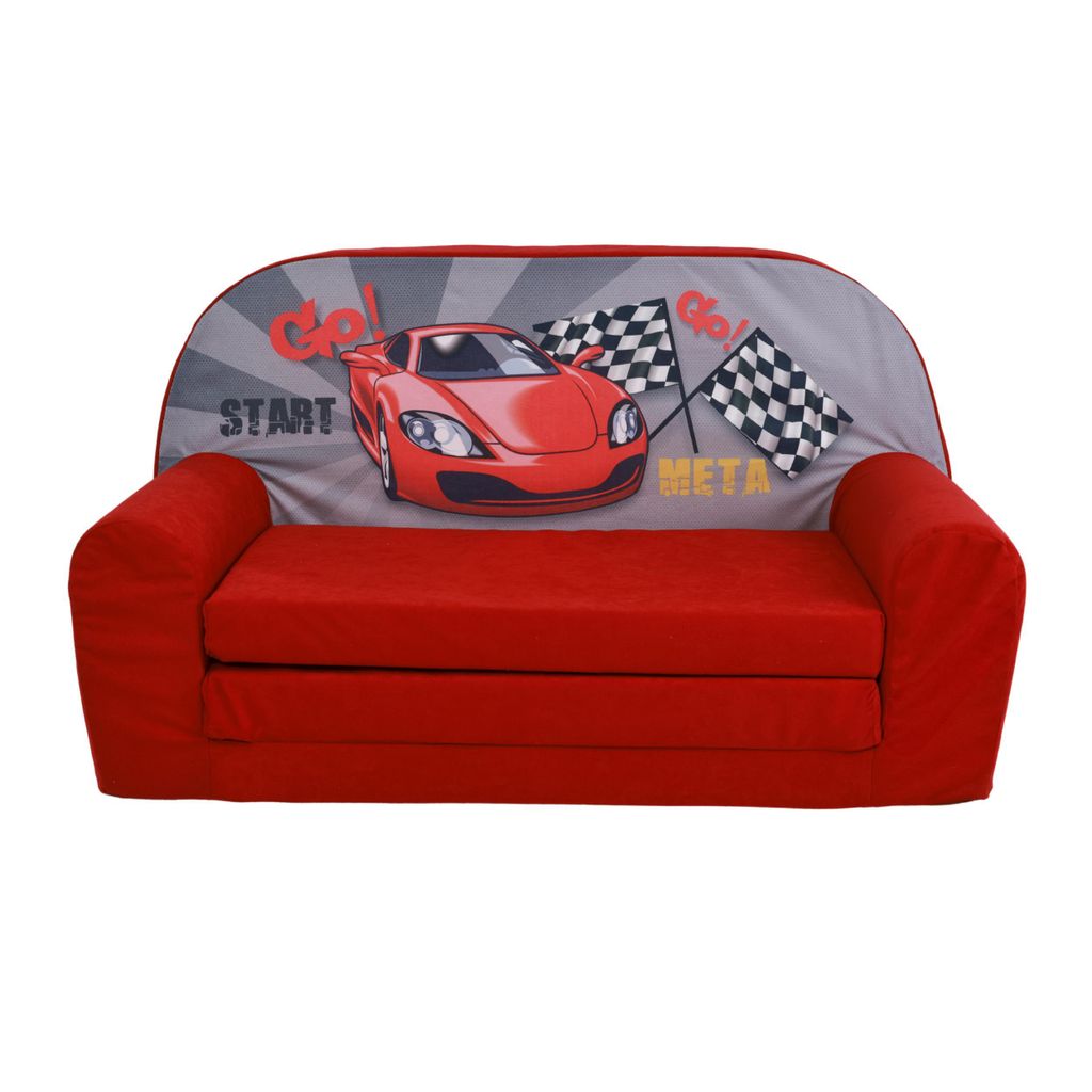Kindersofa "MINI" zum Aufklappen Racing Car W386 02 Produktbild 