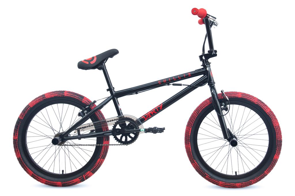 CHILLIZ BMX Freestyle 20 Zoll XB.02 schwarz-rot Kinder Produktbild 