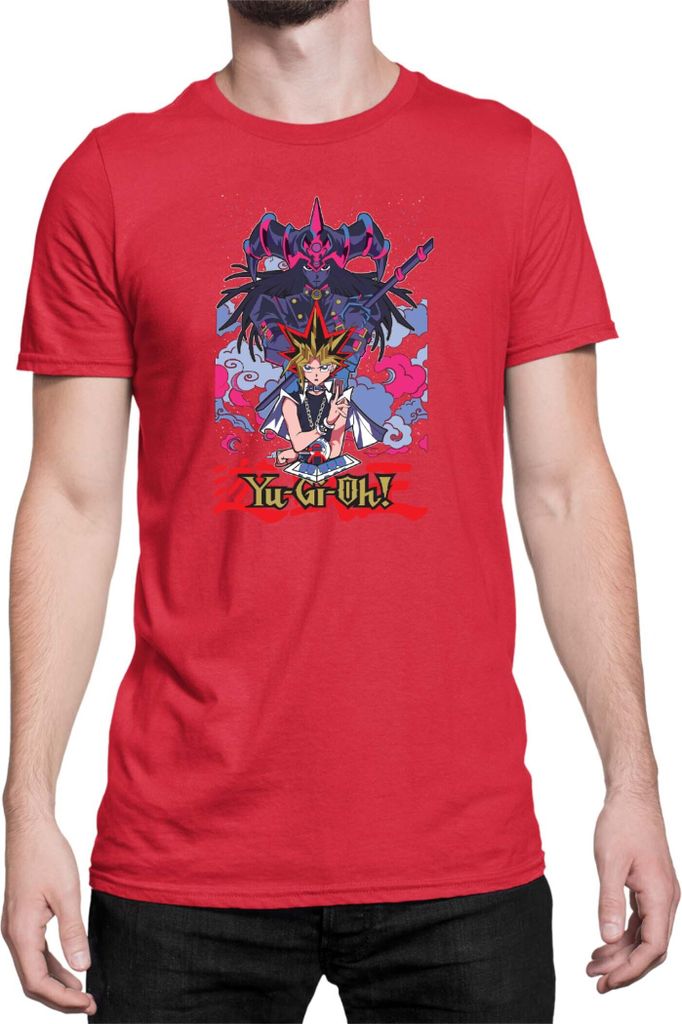 Herren T-Shirt Japan Anime Manga Yu Gi Oh, Man L / Rot