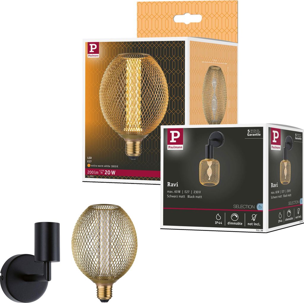 Paulmann Bundle Wandleuchte Ravi Produktbild 