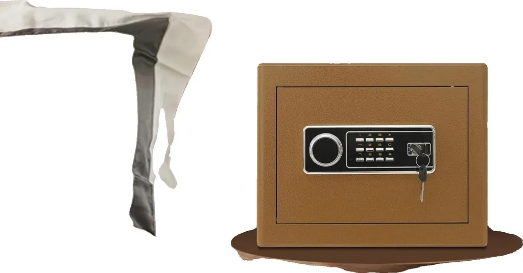Coffre-fort marron compact série CF-200 : protection et design discret