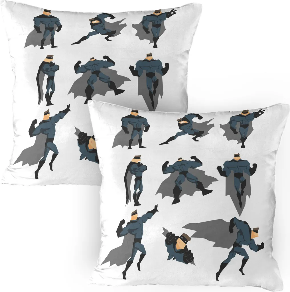 Housse Coussin 80x80 cm à Motif Homme Volant Super-Puissance Lot de 2