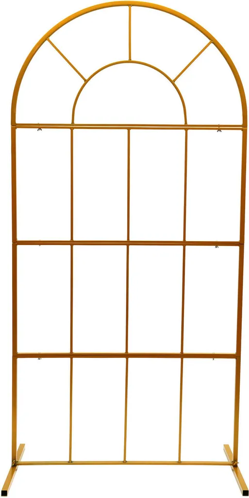 Arche Métal Doré 2x1M - Cadre de Base Robuste pour Décoration de Fond