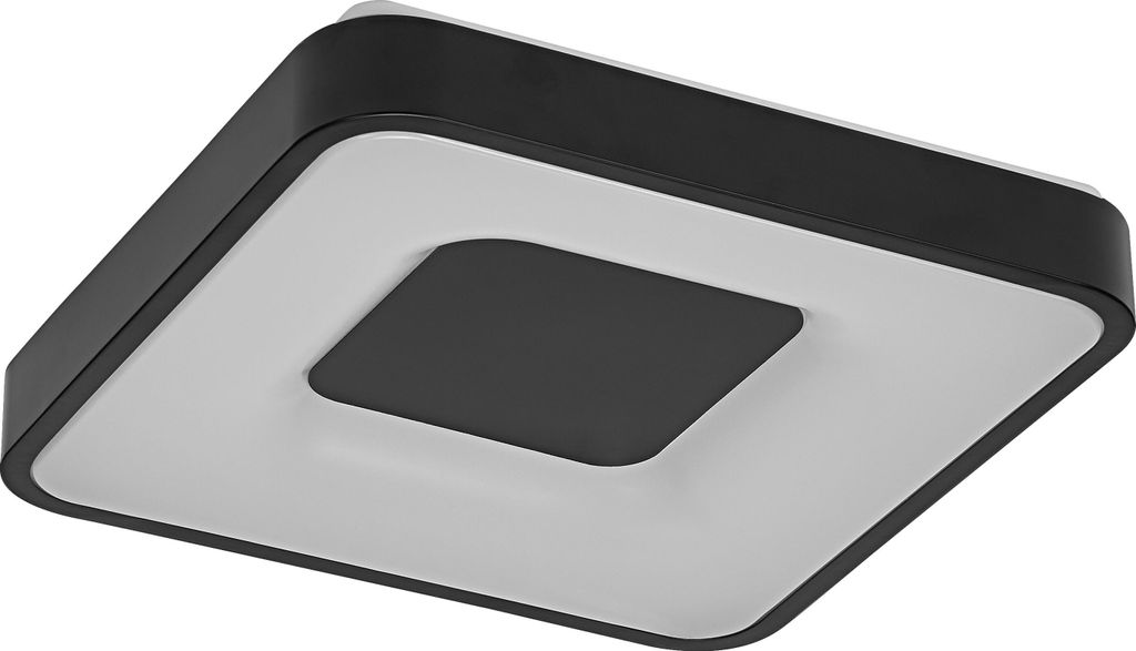 OSRAM Orbis Piana LED Deckenleuchte 380mm, 24W, 3000K Warmweiß, Click-DIM, Schwarz, Metall, IP20