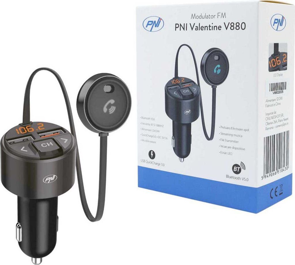 PNI Valentine V880 Autobatterie Ladegerät Batterieladegerät 12 / 24V für KFZ LKW Motorrad PNI-V880
