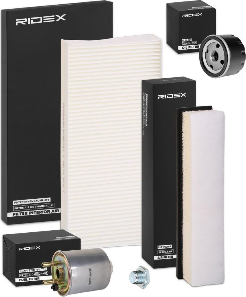 RIDEX Filterset Inspektionspaket Filtersatz für RENAULT TWINGO II (CN0)