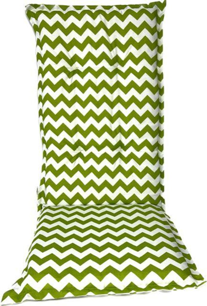 Madison Tuinstoelkussen hohe Rückenlehne 50x123 cm Chevron Mint, wasserabweisend, 7 cm dick, 50% Baumwolle, 50% Polyester