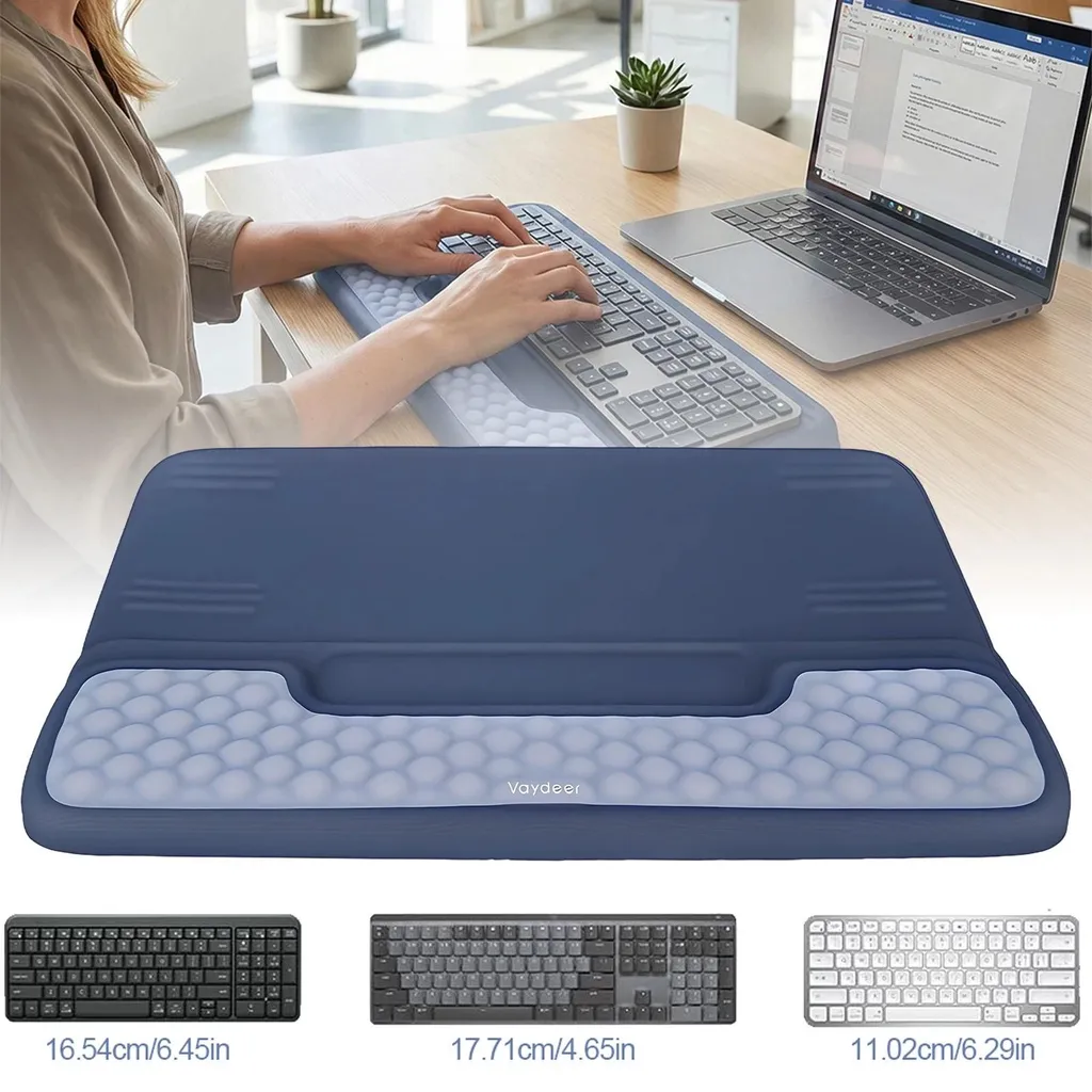 Support poignet clavier antidérapant en mousse souple, design ergonomique
