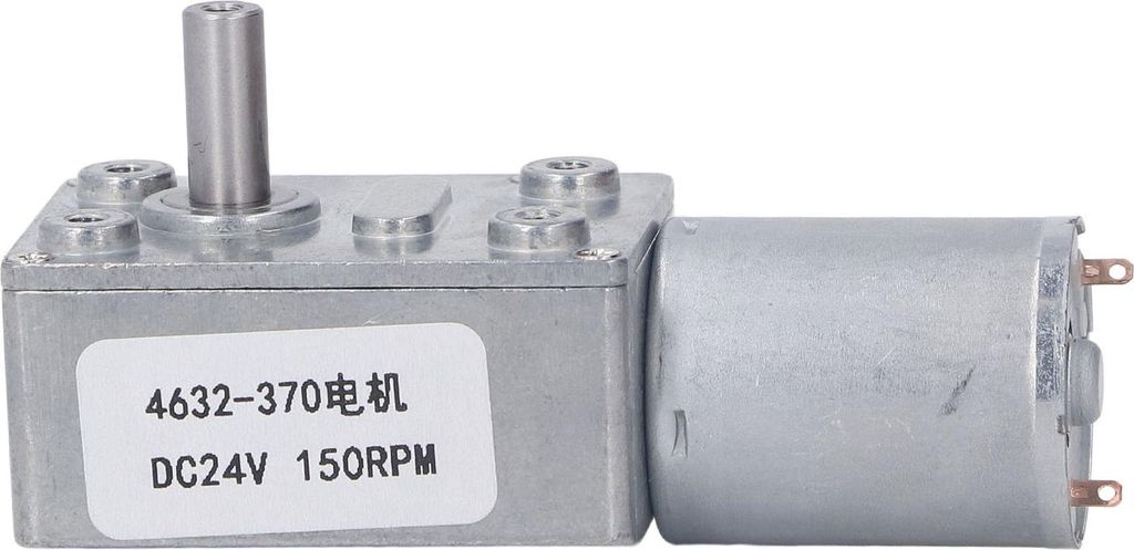 Gleichstrom-Schneckengetriebemotor, selbsthemmende Messingspule, Gehäuse aus Aluminiumlegierung, Drehzahlreduzierungs-Getriebemotor, 24 V DC, 150 ...