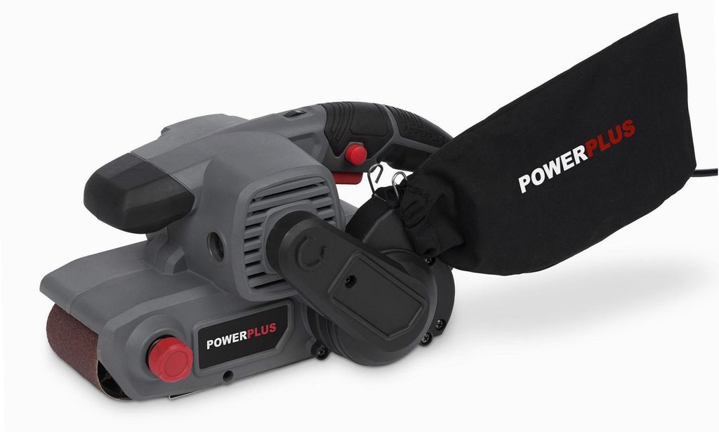 Powerplus POWE40040, Bandschleifmaschine, Schwarz, Grau, Produktbild 