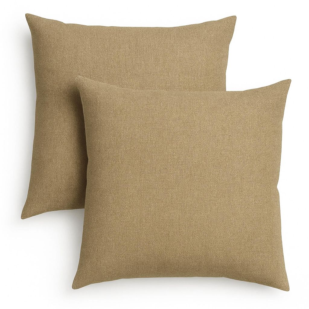sleepling - 2er Set Sofakissen, 40 x 40 cm, Dekokissen, Kopfkissen, hellbraun