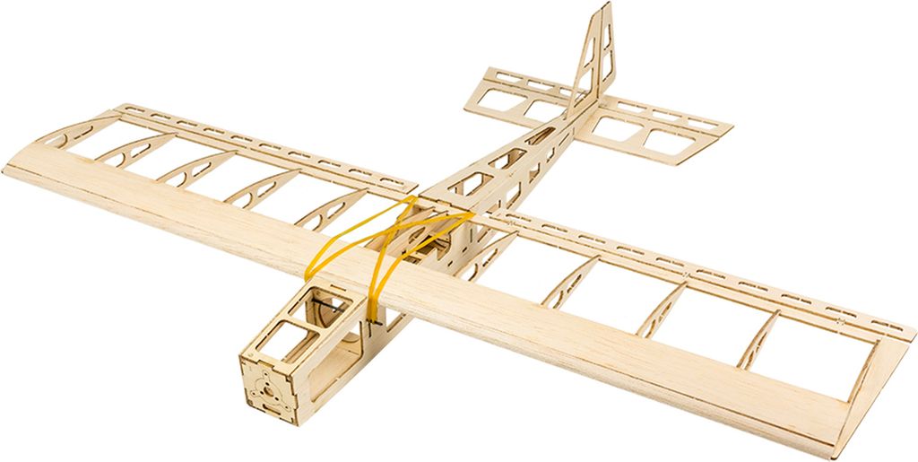 Dancing Wings Hobby R03 STICK-06 Flugzeug 580mm Fluegelspannweite Balsaholz Flugzeug DIY Fliegendes Spielzeug fuer Erwachsene Outdoor KIT Version