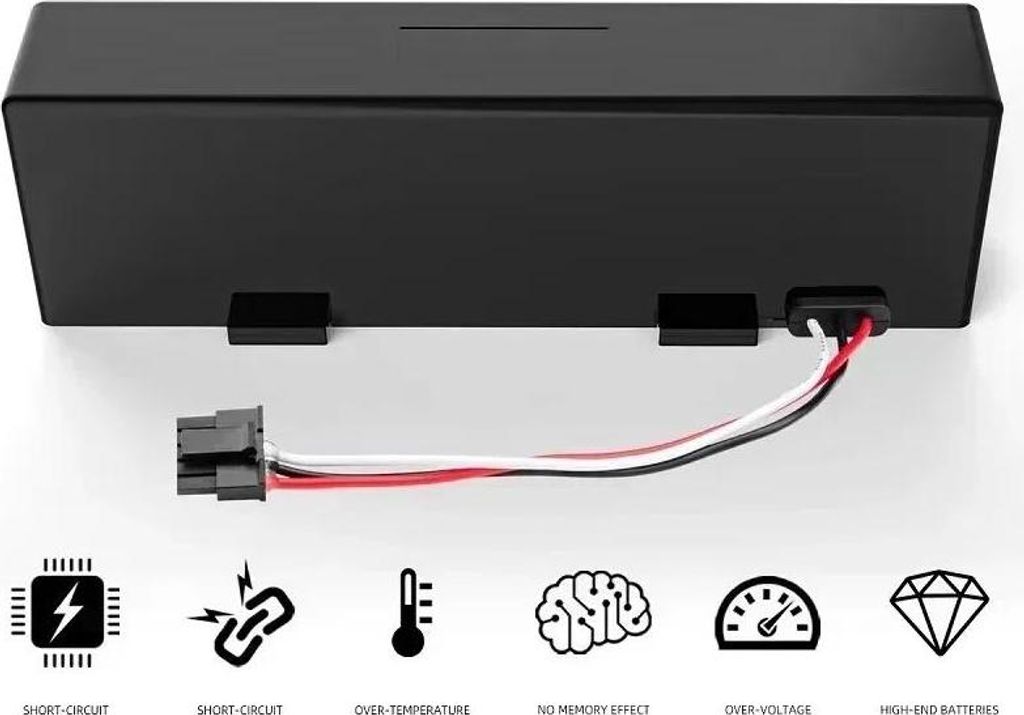 Akku für Saugroboter - 18650 4S1P Li-Ion - 14,4/14,8 V - 4800 mAh - Kompatibel mit STYTJ02YM - 142×42,5×26,5 mm - Lila