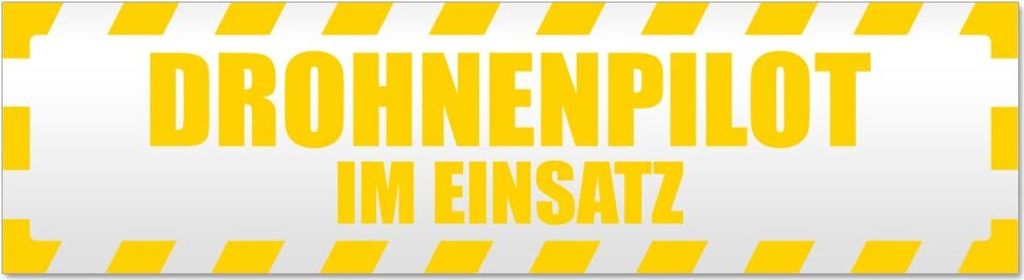 Drohnenpilot Einsatz gestreift Magnetschild Schild magnetisch