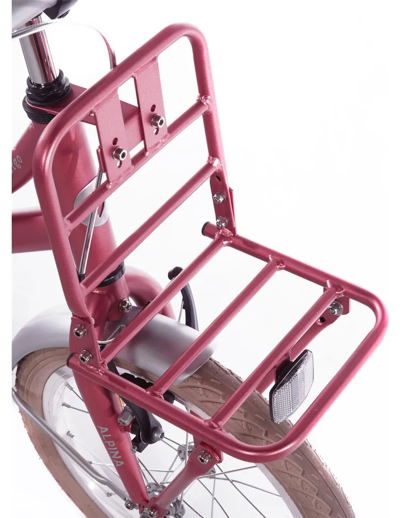 Porte-bagages avant Berry Red Matt Alpina 16 Cargo pour cartable enfant