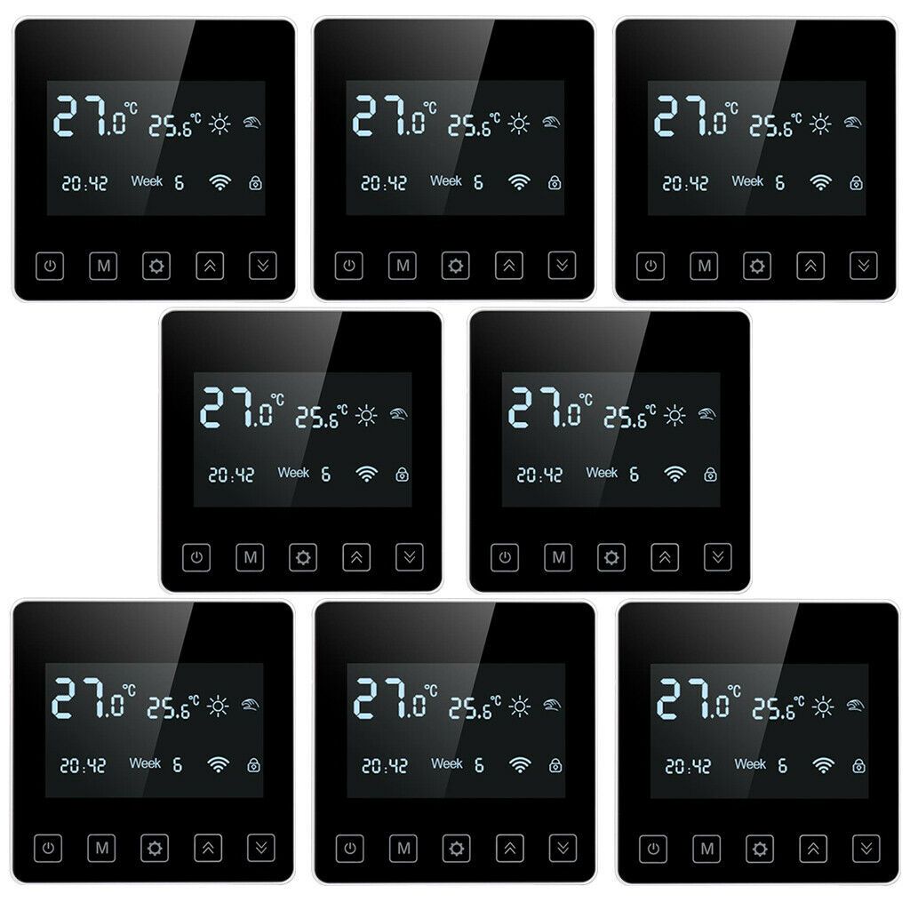 8 x Digital LCD Raumthermostat Thermostat