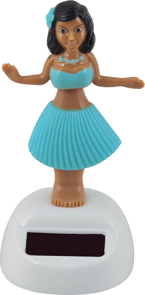 Armaturenbrett Wackelfigur Hula türkis Frau Solar Hawaiian Produktbild 