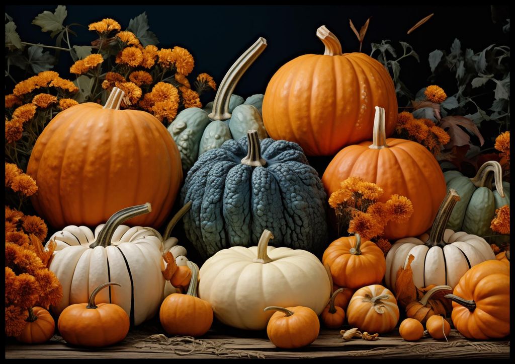 Poster 100x70cm Herbsternte