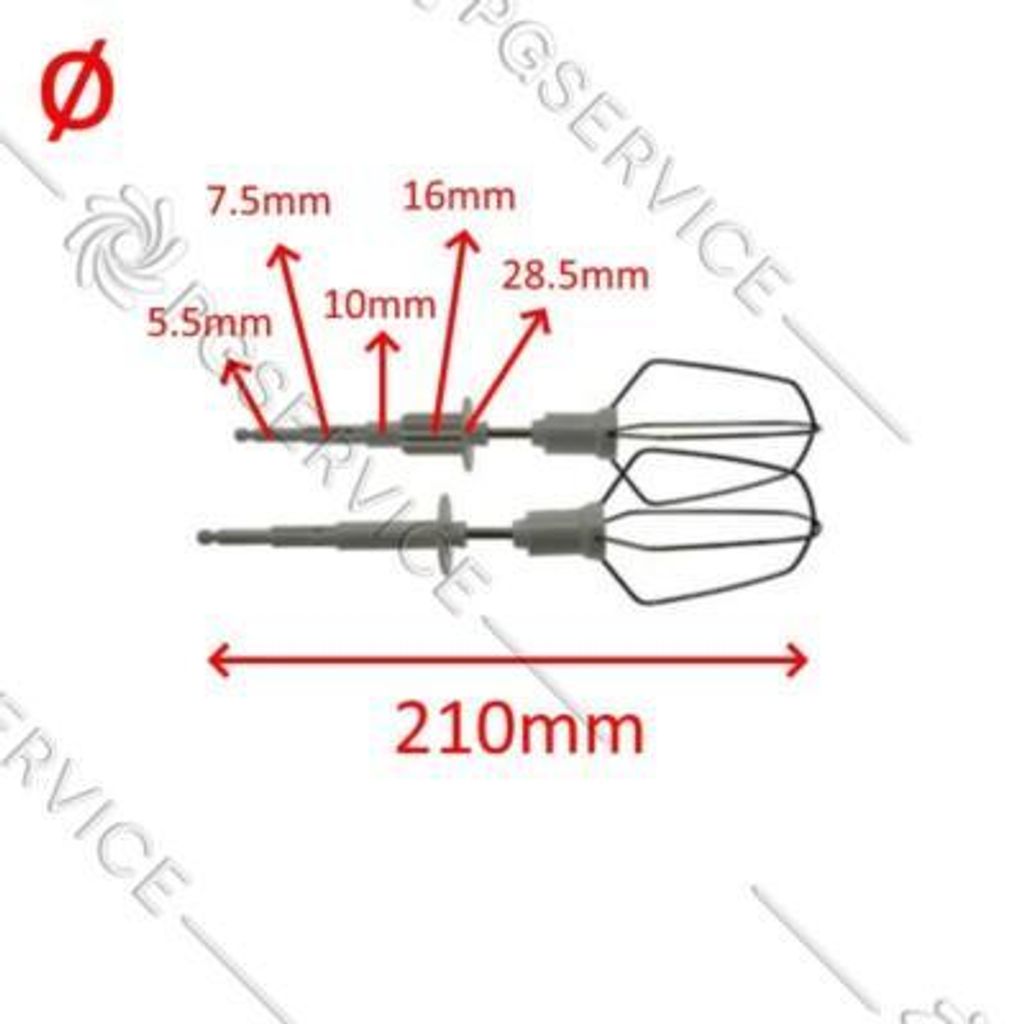 Moulinex : fouets à fils de 210 mm pour batteur-mélangeur Image du produit 