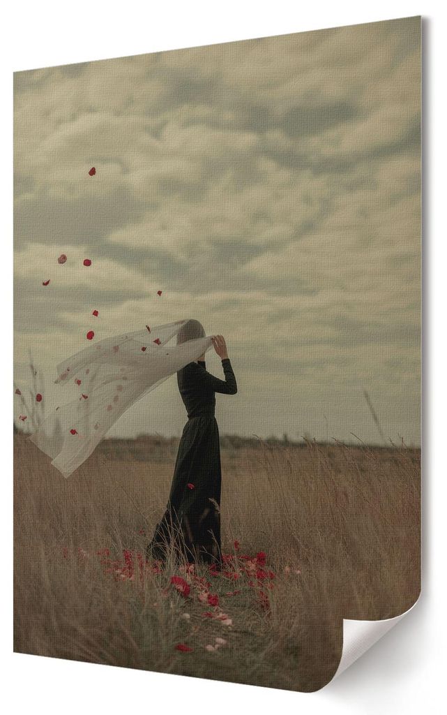 Feldfigur- Kunstdruck A4 - Vintage, Retro, Romantisch- Wandbild für Wohnzimmer Schlafzimmer & Flur, Modernes Poster Wanddeko, Ungerahmt