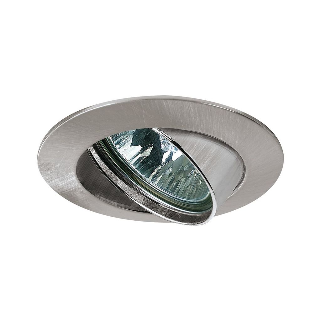 Paulmann Einbauleuchte Einbaustrahler Set schwenkbar Eisen gebürstet IP23 1 x 50W GU5,3 12V Halogen