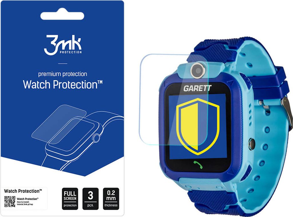 3mk Display Hybridglas Watch Protection für Garett Kids Kids XD 0,2mm (3 Stück)