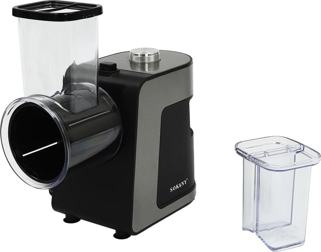 Elektrischer Gemüseschneider und Slicer - SK-1180 - Kupfermotor 1000 W - Spannung 220–240 V - Edelstahlklingen (10 Stück) - Schwarz