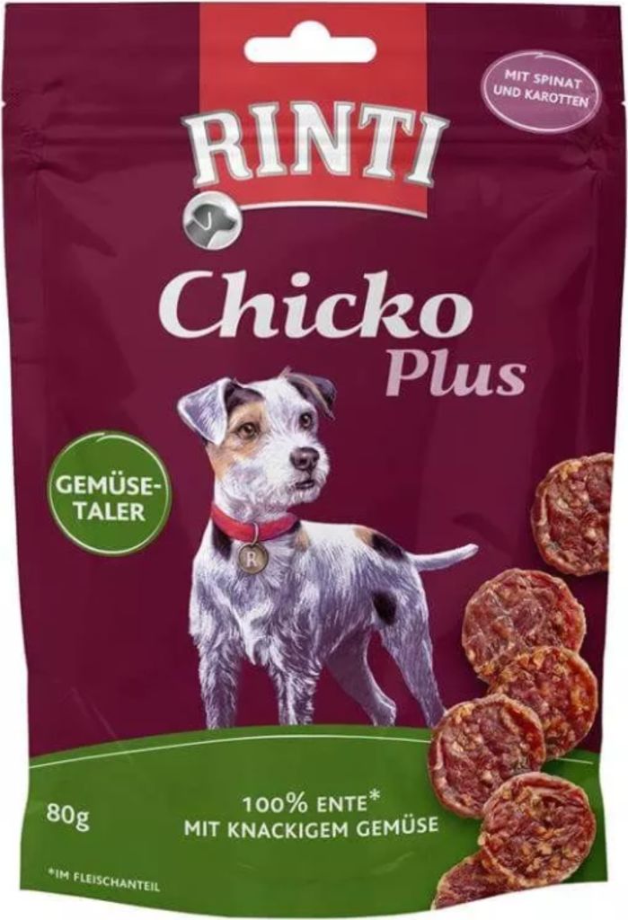 Rinti Extra Chicko Plus Gemüsetaler mit Ente 80g