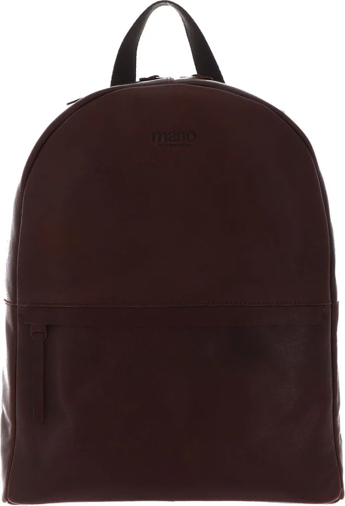 Sac à dos ordinateur Don Paolo en cuir véritable marron foncé finition luxe