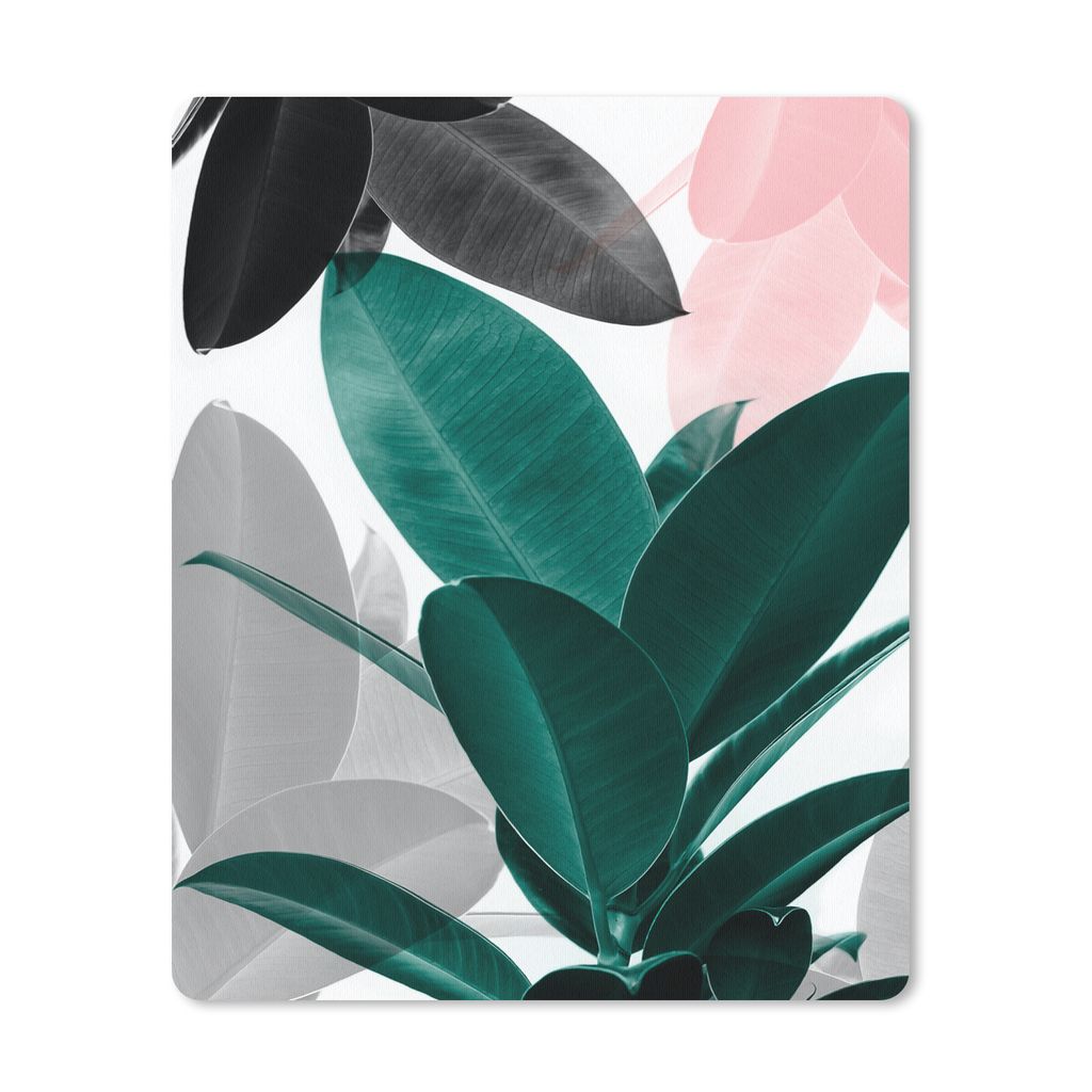 MuchoWow Mauspad Mousepad Pflanzen - Grün - Natur - Blätter 19x23 cm - Mousepads - Maus Mat - Pad - Mausunterlage - Mauspads - Spielen