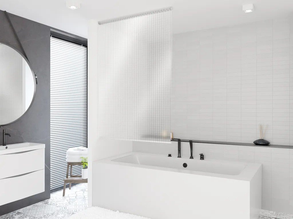 Tenda Doccia Personalizzata Mosaico 3D - Per un Bagno Sicuro e Pulito