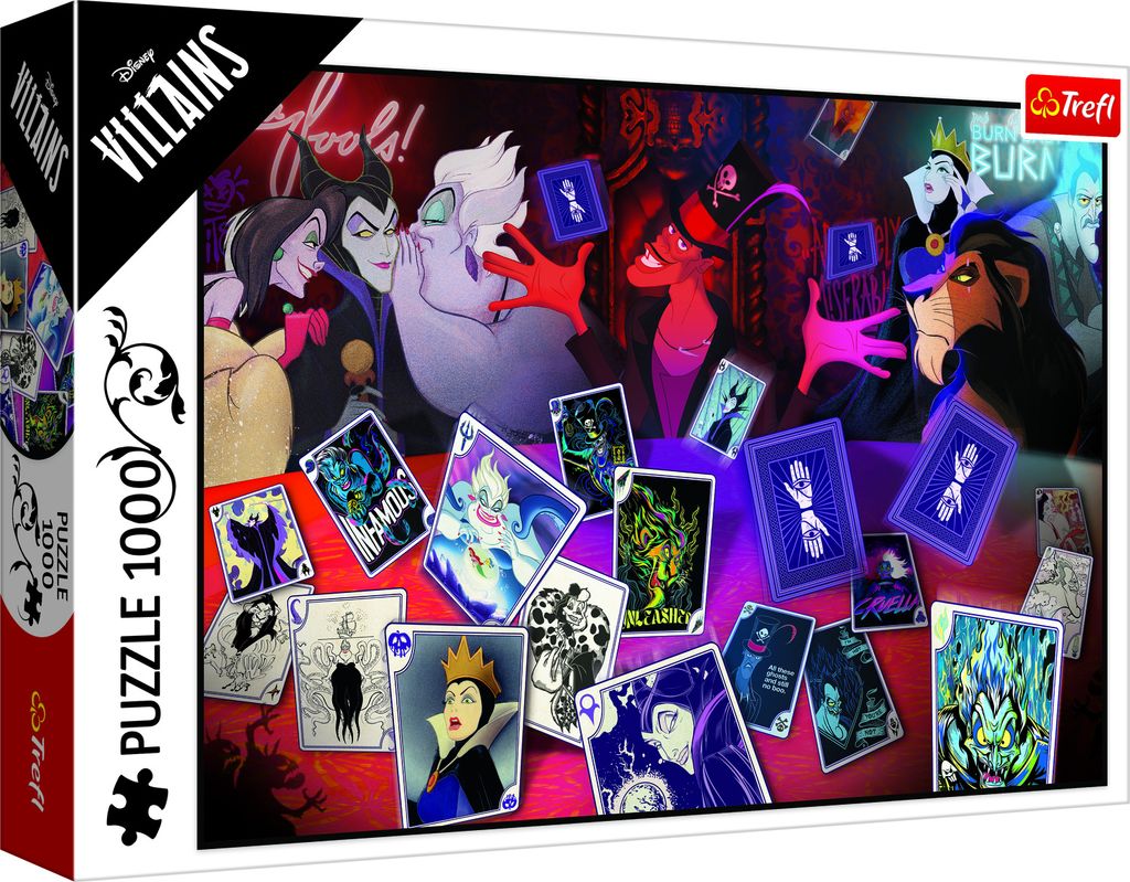 TREFL Puzzle Disney-Bösewichte: Nur gute Karten 1000 Stück