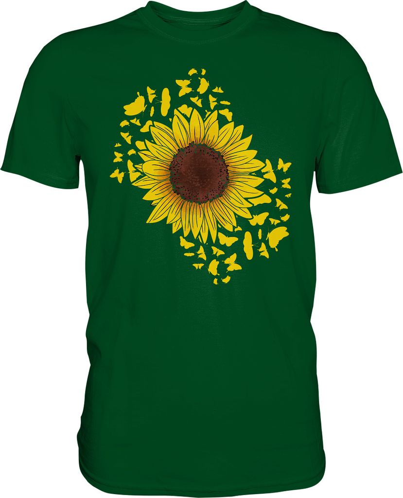 Sonnenblumen Schmetterling Garten T-Shirt Gärtner Geschenk Produktbild 