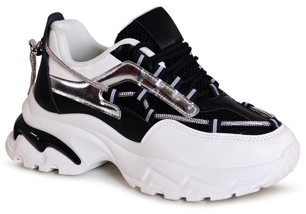 topschuhe24 3073 Damen Plateau Sneaker Keilabsatz Produktbild 