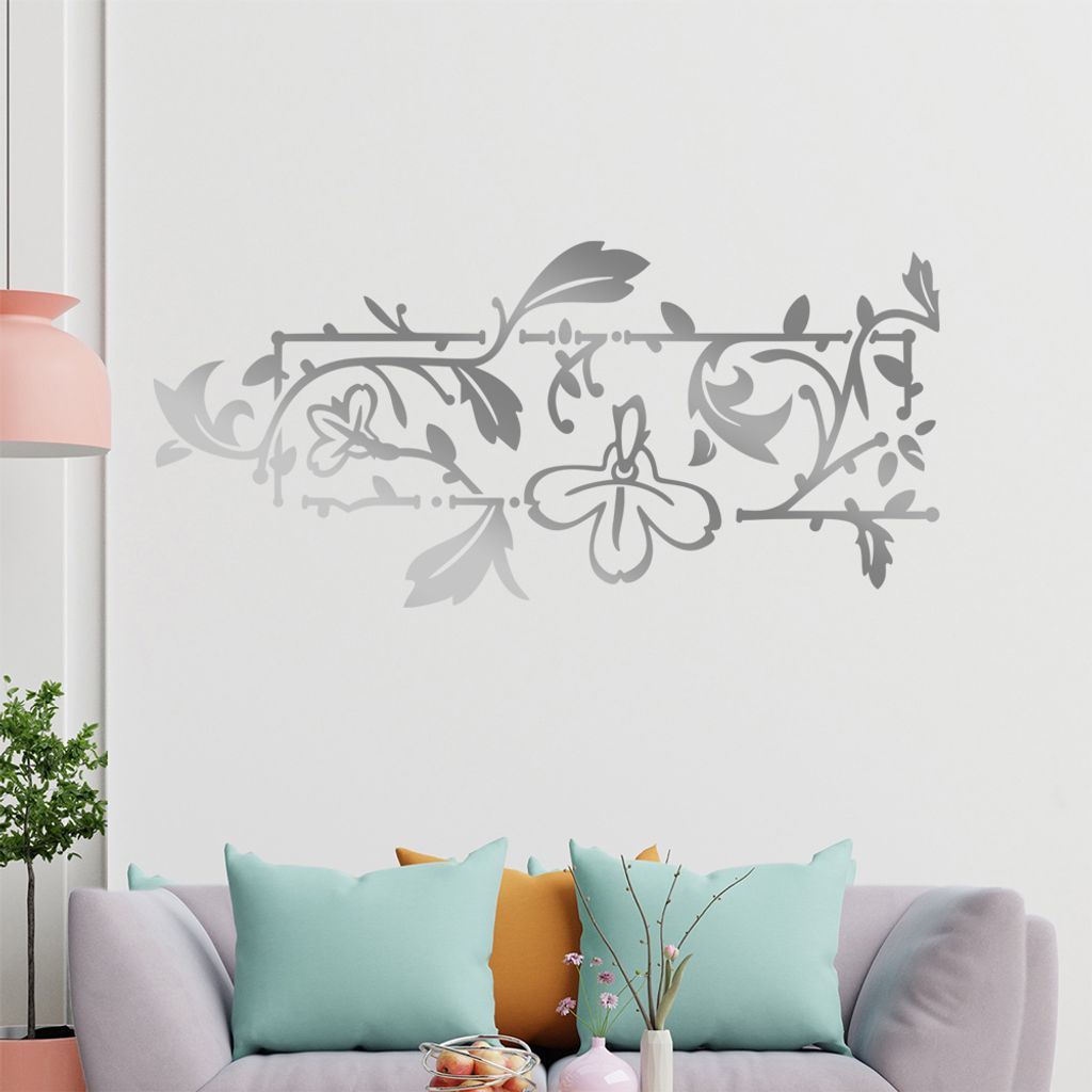 Blumenranke - Linien Wandtattoo in 6 Größen - Wandaufkleber Wall Sticker - Dekoration, Küche, Wohnzimmer, Schlafzimmer, Badezimmer