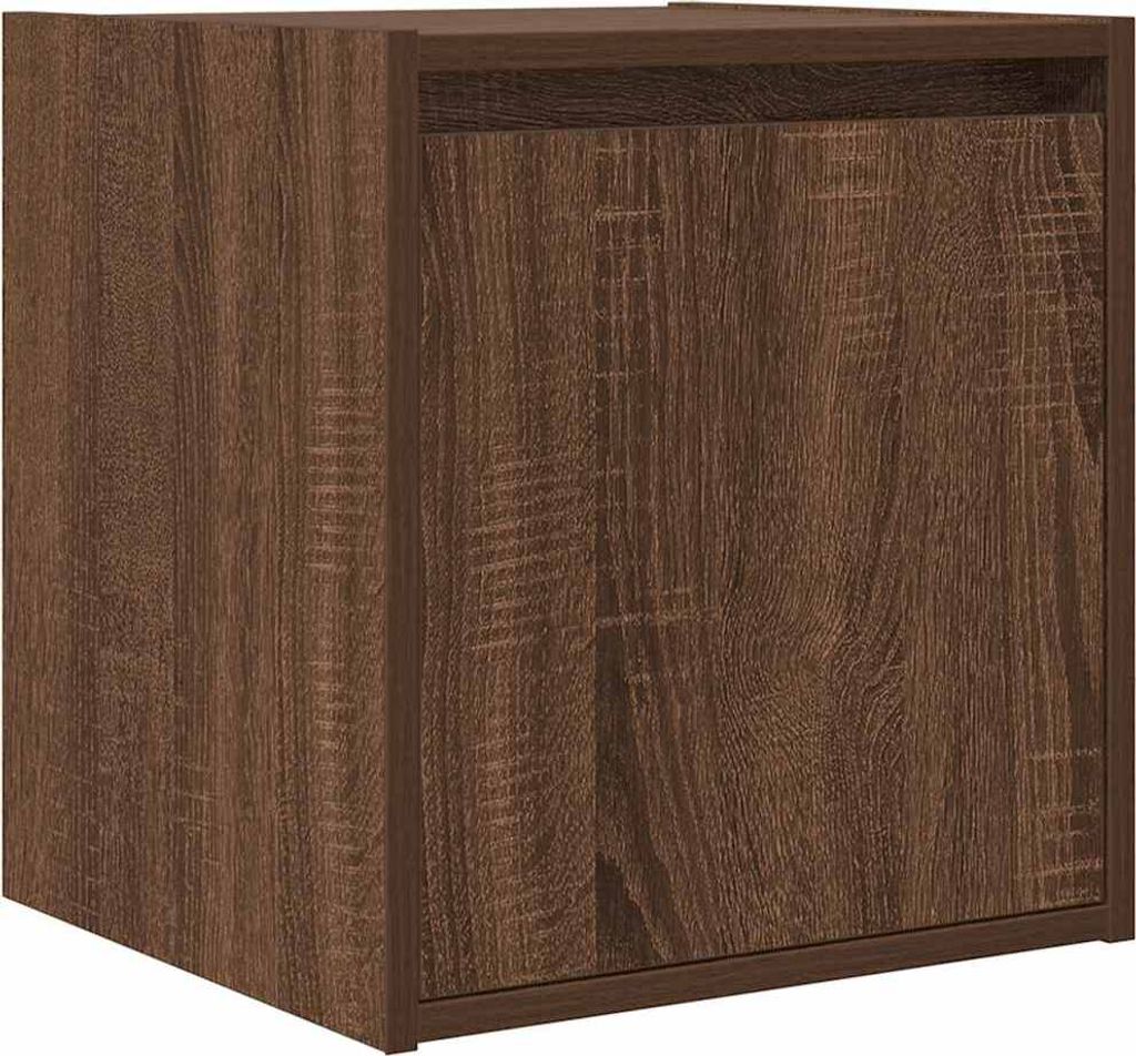 "SALE 2026"Wand-Nachttisch für Schlafzimmer - elegantes Design - Nachtkommode - Braun Eichen-Optik 38x34x40cm - Nachttische & -schränke DEMöbel6...