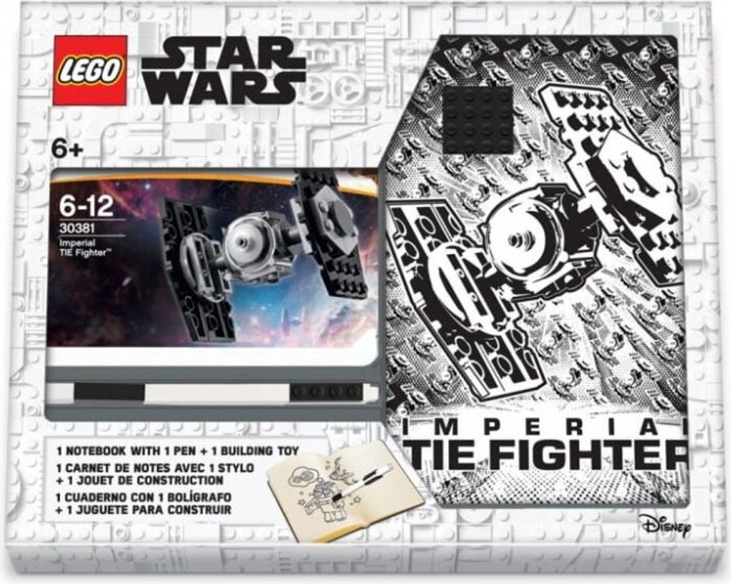 LEGO Stationery Star Wars TIE Fighter - Notizbuch mit Stift und Kit