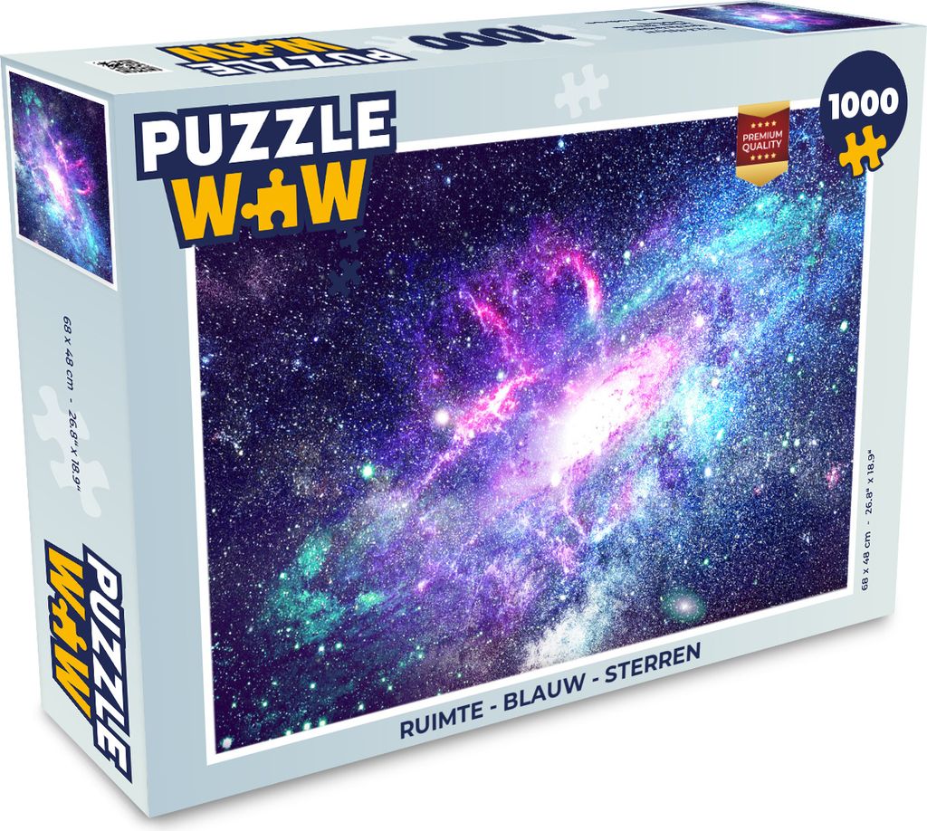 MuchoWow Puzzle 1000 Teile Weltraum - Blau - Sterne - Erwachsene - Rätsel