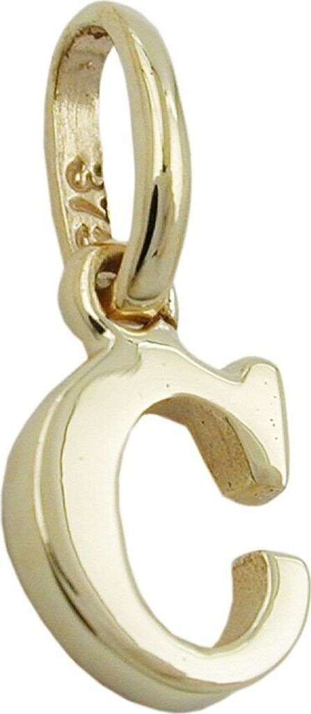 Anhänger Einhänger ' C ' Goldbuchstabe Buchstabe aus 375 Gold Gelbgold Uni